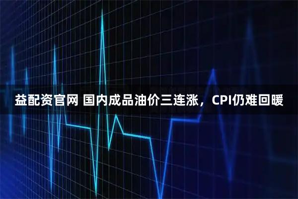 益配资官网 国内成品油价三连涨，CPI仍难回暖